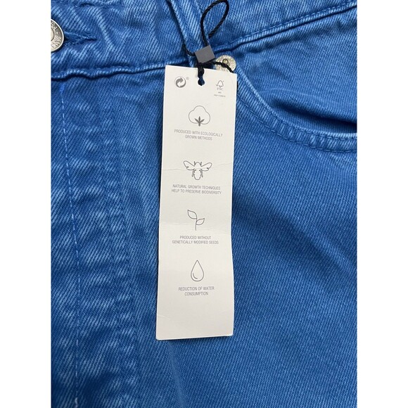 NWT Zara Straight Leg Ombre Blue High Rise Jeans SZ-8 Bloggers Fav new - Picture 5 of 7